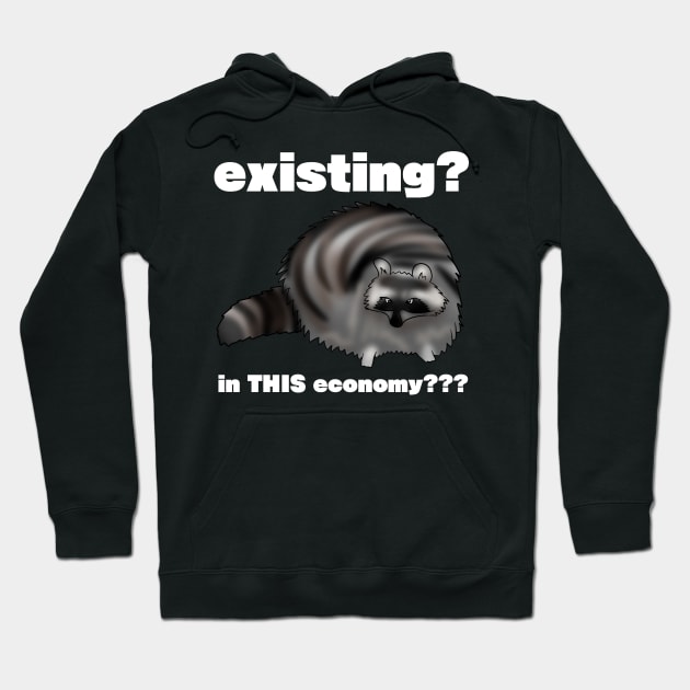 Trash Panda Racoon Meme Hoodie by TheQueerPotato